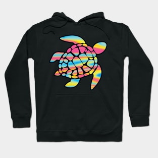 Sea Turtle Plastic Free Save The Sea Colorful Rainbow Turtles Hoodie